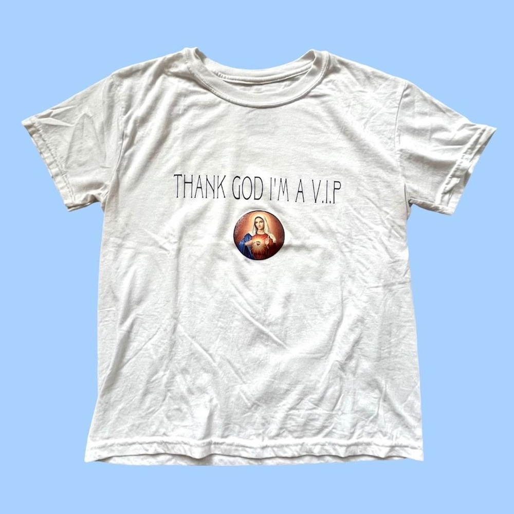 Thank God I’m A VIP Religious White Baby Tee